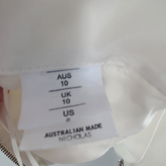 Nicholas Ponte Double Strap Crop Top size 6 Off White - Picture 5 of 7